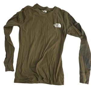 Womens North Face Green Long Sleeve Top